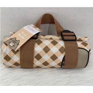 Pusheen Picnic Blanket W/ Carrying Straps Brown/Beige Exclusive Summer Box 2022